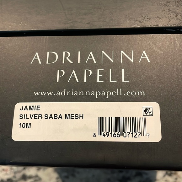 New Adrianna Papell Jamie Silver Saba Mesh Pump Size 10 - Picture 7 of 8